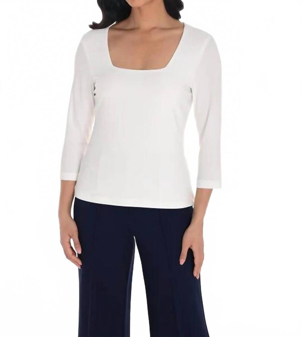 NEW FRANK LYMAN sylvie knit top in ivory